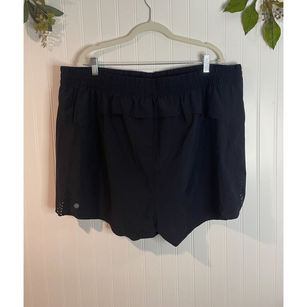 Athleta Hustle 3" Short 2X Featherweight Stretch Black Recycled